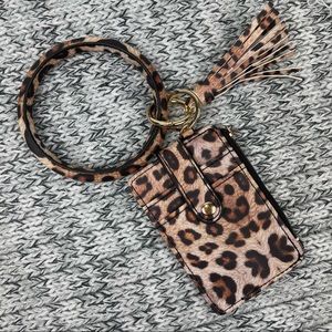 NWOT Leopard Print Festival Bangle Keychain Wallet